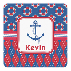 Buoy & Argyle Print Square Decal (Personalized)
