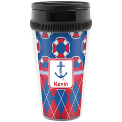 Buoy & Argyle Print Acrylic Travel Mug without Handle (Personalized)