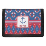 Buoy & Argyle Print Trifold Wallet (Personalized)