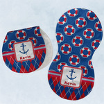 Buoy & Argyle Print Burp Pads - Velour - Set of 2 w/ Name or Text