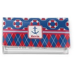 Buoy & Argyle Print Vinyl Checkbook Cover (Personalized)