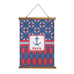Buoy & Argyle Print Wall Hanging Tapestry (Personalized)