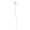 Buoy & Argyle Print White Plastic 7" Stir Stick - Oval - Single Stick