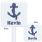 Buoy & Argyle Print White Plastic Stir Stick - Double Sided - Approval