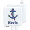 Buoy & Argyle Print White Plastic Stir Stick - Single Sided - Square - Approval