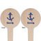 Buoy & Argyle Print Wooden 4" Food Pick - Round - Double Sided - Front & Back