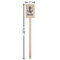 Buoy & Argyle Print Wooden 6.25" Stir Stick - Rectangular - Dimensions