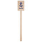 Buoy & Argyle Print Wooden 6.25" Stir Stick - Rectangular - Single Stick