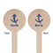 Buoy & Argyle Print Wooden 7.5" Stir Stick - Round - Double Sided - Front & Back