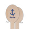 Buoy & Argyle Print Wooden Food Pick - Oval - Single Sided - Front & Back