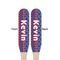 Buoy & Argyle Print Wooden Food Pick - Paddle - Double Sided - Front & Back