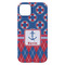 Buoy & Argyle Print iPhone 14 Plus Case - Back