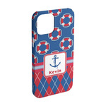 Buoy & Argyle Print iPhone Case - Plastic - iPhone 15 (Personalized)