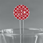 Celtic Knot 7" Round Plastic Stir Sticks - Clear (Personalized)