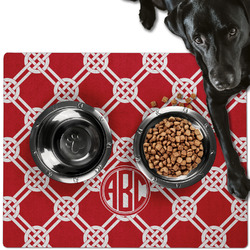 Celtic Knot Dog Food Mat - Large w/ Monogram