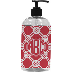 Celtic Knot Plastic Soap / Lotion Dispenser (16 oz - Large - Black) (Personalized)