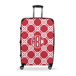 Celtic Knot Suitcase - 28" Large - Checked w/ Monogram