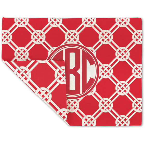 Custom Celtic Knot Double-Sided Linen Placemat - Single w/ Monogram