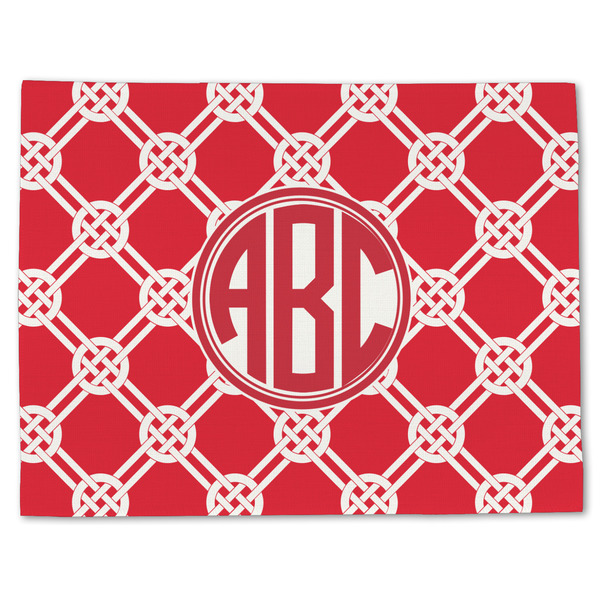 Custom Celtic Knot Single-Sided Linen Placemat - Single w/ Monogram