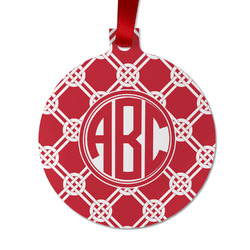 Celtic Knot Metal Ball Ornament - Double Sided w/ Monogram