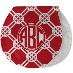 Celtic Knot Burp Pad - Velour w/ Monogram