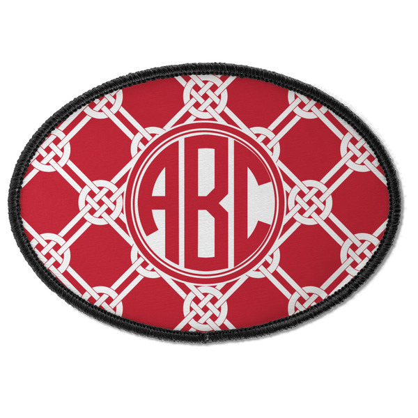 Custom Celtic Knot Iron On Oval Patch w/ Monogram