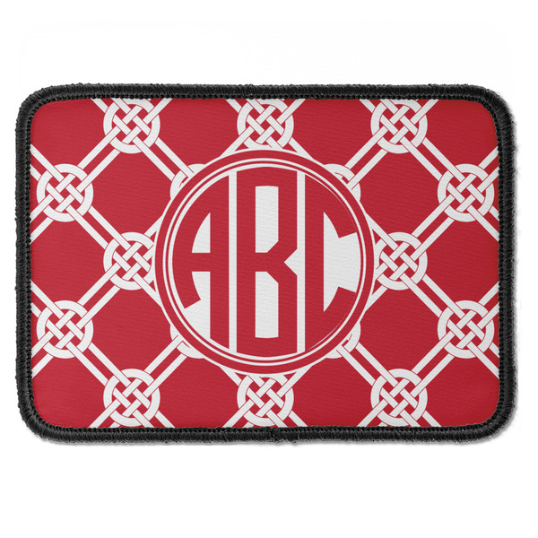 Custom Celtic Knot Iron On Rectangle Patch w/ Monogram