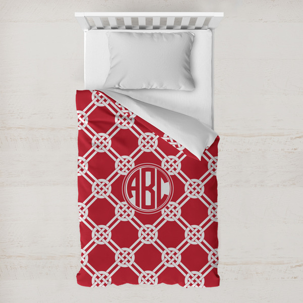 Custom Celtic Knot Toddler Duvet Cover w/ Monogram