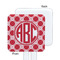 Celtic Knot White Plastic Stir Stick - Single Sided - Square - Approval