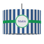 Stripes 12" Drum Pendant Lamp - Fabric (Personalized)