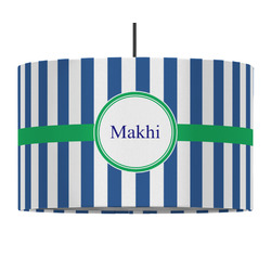 Stripes 12" Drum Pendant Lamp - Fabric (Personalized)