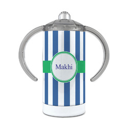 Stripes 12 oz Stainless Steel Sippy Cup (Personalized)