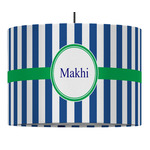 Stripes 16" Drum Pendant Lamp - Fabric (Personalized)