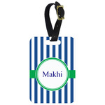 Stripes Metal Luggage Tag w/ Name or Text