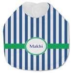 Stripes Jersey Knit Baby Bib w/ Name or Text