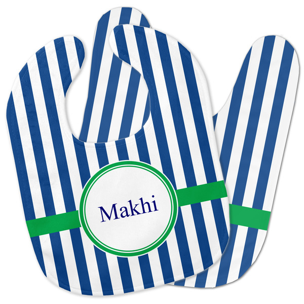 Custom Stripes Baby Bib w/ Name or Text