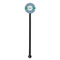 Stripes Black Plastic 5.5" Stir Stick - Round - Single Stick