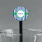 Stripes Black Plastic 7" Stir Stick - Round - Main