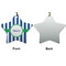 Stripes Ceramic Flat Ornament - Star Front & Back (APPROVAL)