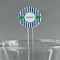 Stripes Clear Plastic 7" Stir Stick - Round - Main