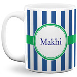 Stripes 11 Oz Coffee Mug - White (Personalized)