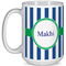 Stripes Coffee Mug - 15 oz - White Full