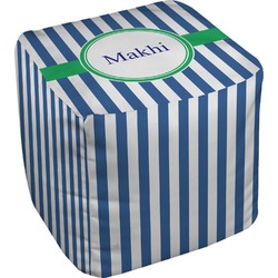 Stripes Cube Pouf Ottoman - 13" (Personalized)