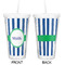 Stripes Double Wall Tumbler with Straw - Approval