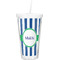 Stripes Double Wall Tumbler with Straw (Personalized)