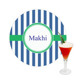 Stripes Printed Drink Topper -  2.5" (Personalized)