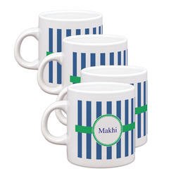 Stripes Single Shot Espresso Cups - Set of 4 (Personalized)