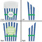 Stripes French Fry Favor Box - Front & Back View