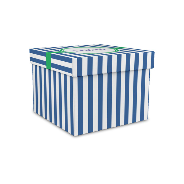 Custom Stripes Gift Box with Lid - Canvas Wrapped - Small (Personalized)