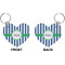 Stripes Heart Keychain (Front + Back)